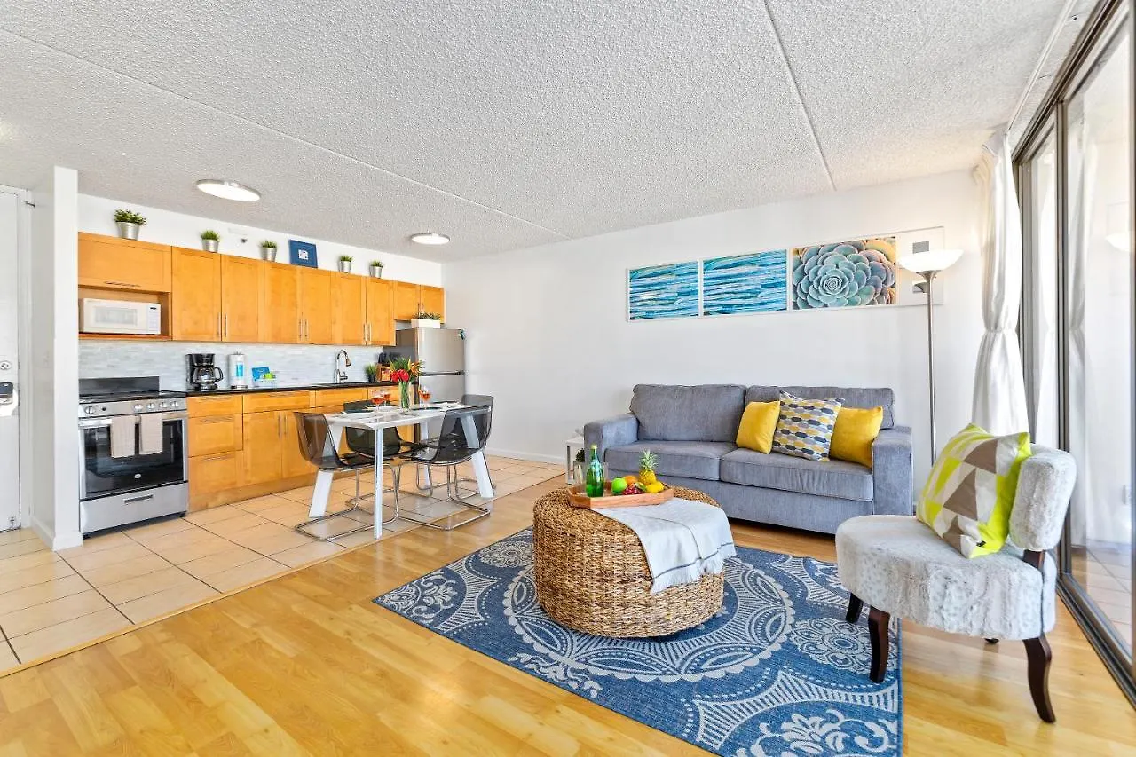 Aloha Getaway, Ocean View Condo Near Waikiki Beach With Free Parking Honolulu