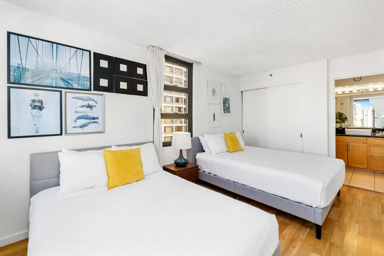 Aloha Getaway, Ocean View Condo Near Waikiki Beach With Free Parking Honolulu 0*,