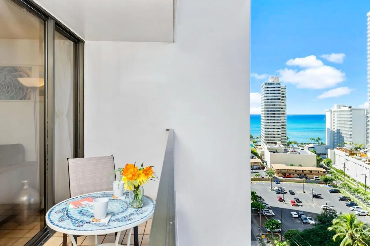 Aloha Getaway, Ocean View Condo Near Waikiki Beach With Free Parking Honolulu 0*,